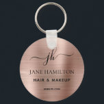 QR Code Promotional Business Name Key Ring<br><div class="desc">Create your own QR Code Promotional Business Name key chain! Personalise this design with your initial,  name and title. You can further customise this design by selecting the "Edit Button" button if desired.</div>