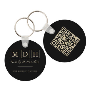 QR Code Promotional Business Name Key Ring