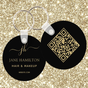 QR Code Promotional Business Name Key Ring
