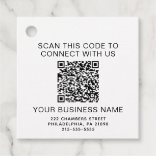 QR Code Promotional Favour Tags