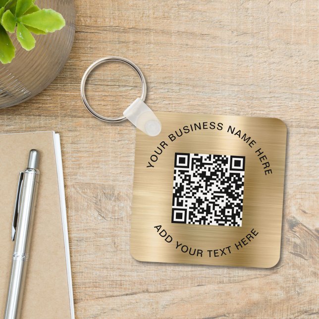 QR Code Promotional Gold Key Ring (Creator Uploaded)