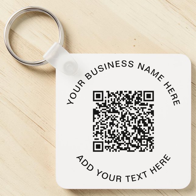 QR Code Promotional Key Ring (QR Code or Logo Promotional Keychain)