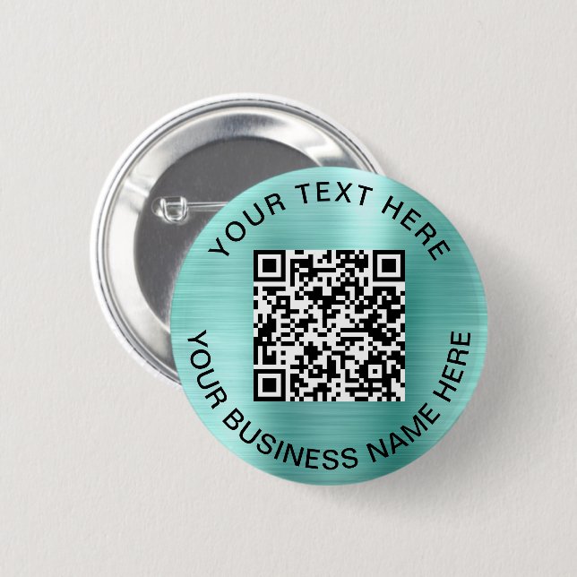 QR Code Promotional Mint 6 Cm Round Badge (Front & Back)