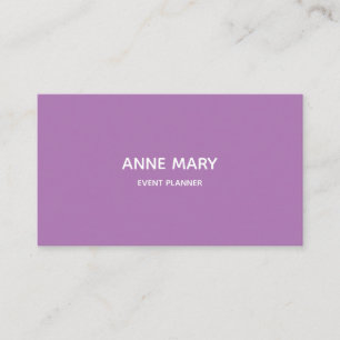 QR Code Purple White Lavender Modern Professional Business Card