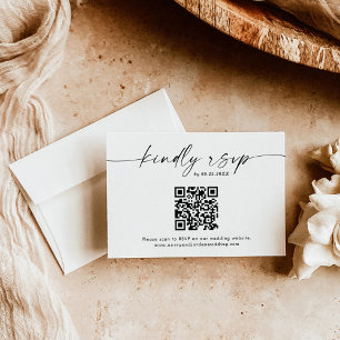 QR Code Response Card   Minimalist Wedding RSVP