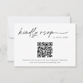 QR Code Response Card | Minimalist Wedding RSVP