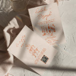 QR Code Retro Hand Drawn Bright Colourful Wedding  Invitation<br><div class="desc">This wedding invitation is perfect for your wedding if you are looking for an elegant unique and easy editable QR code invitation .An elegant unique simple minimalist cream and orange hand drawn wedding template invitation. Which features plain creamy vintage background on the front and hand drawn table setting of champagne...</div>