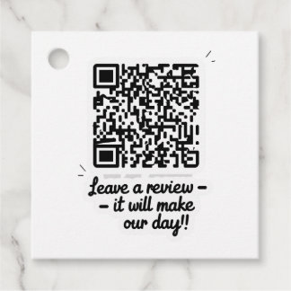 QR Code Review Gift Tag