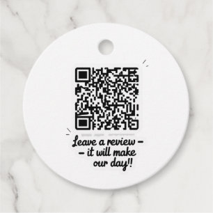 QR Code Review Gift Tag