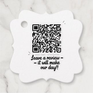 QR Code Review Gift Tag