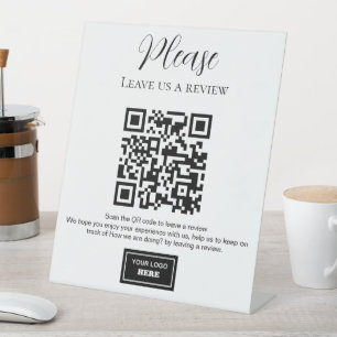 QR code Review Scan Business Pedestal Sign