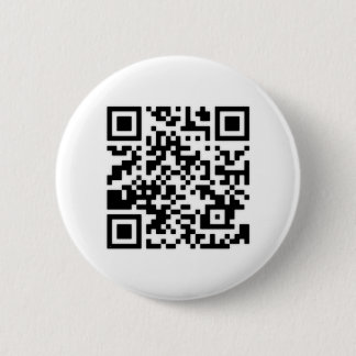 Qr Code RickRoll Gif 6 Cm Round Badge