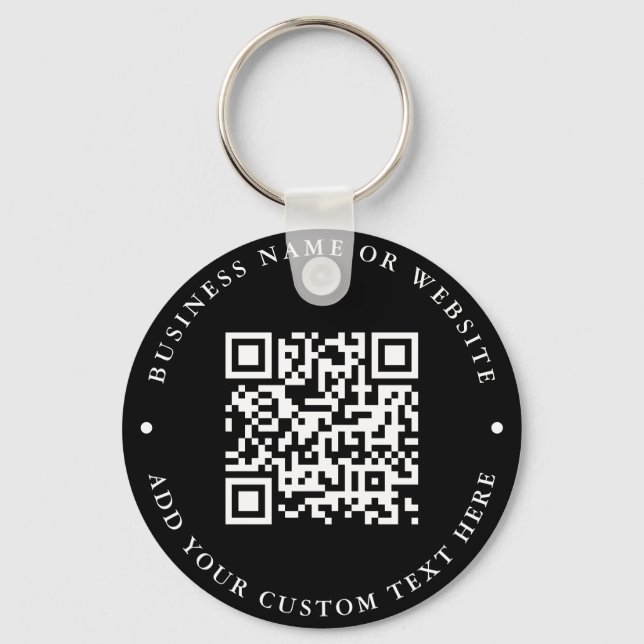 QR Code |  Round Keychain (Front)