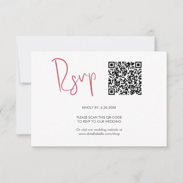 QR code RSVP Cards Red (Front)