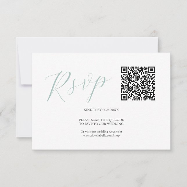QR code RSVP Cards Simple (Front)