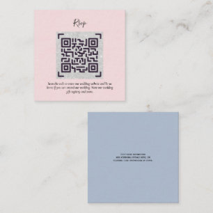 QR CODE RSVP Wedding Details Accommodation Gifts Enclosure Card