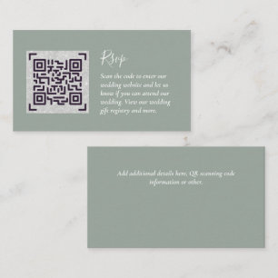 QR CODE RSVP Wedding Details Accommodation Gifts Enclosure Card