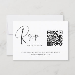 QR Code RSVP Wedding Website Elegant