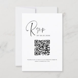 QR Code RSVP Wedding Website Elegant