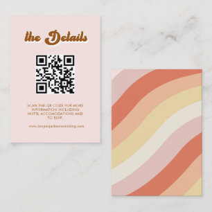 QR Code RSVP Wedding Website Enclosure Card