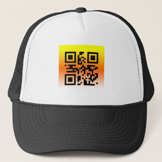QR Code® Saying: HAPPY HALLOWEEN Trucker Hat (Front)