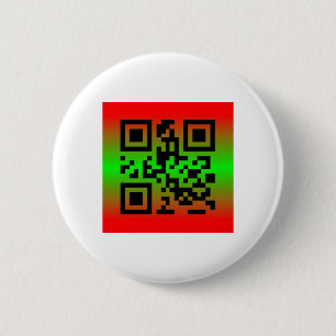 QR Code® Saying: HAPPY HOLIDAYS 6 Cm Round Badge