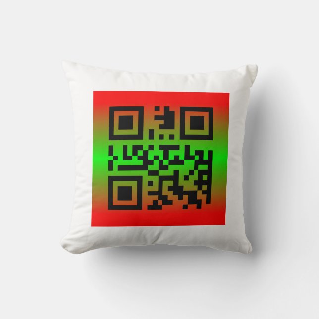 QR Code® Saying: HAPPY KWANZAA Cushion (Front)