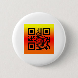 QR Code® Saying: HAPPY THANKSGIVING 6 Cm Round Badge