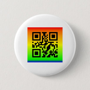 QR Code® Saying: JOY 6 Cm Round Badge