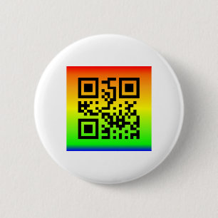 QR Code® Saying: LOVE 6 Cm Round Badge