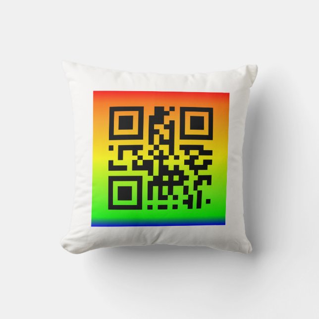 QR Code® Saying: PEACE Cushion (Front)