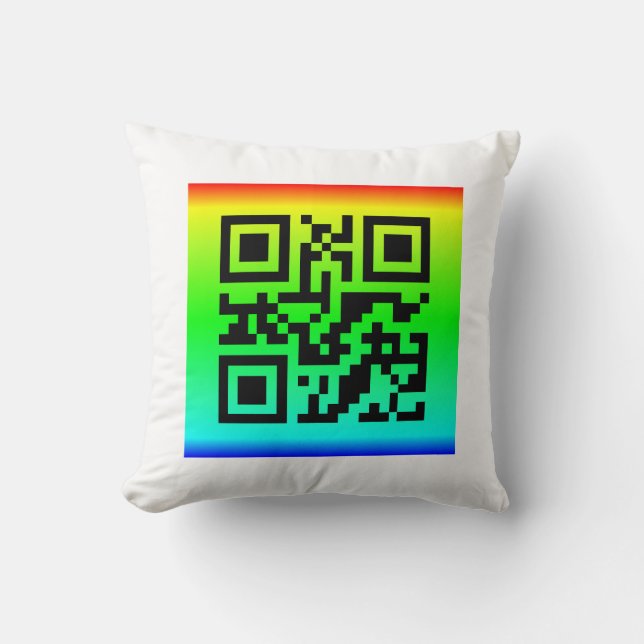 QR Code® Saying: SMILE Cushion (Front)