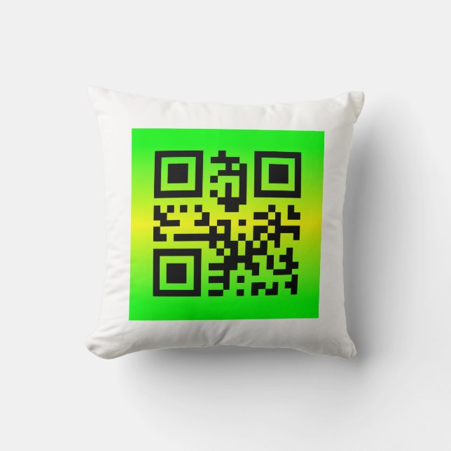 QR Code® Saying: THANK YOU Cushion (Front)