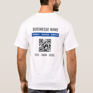 QR Code Scan and Custom Business Service T-Shirt