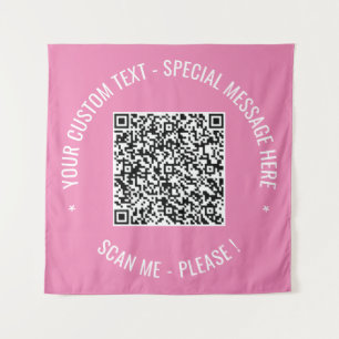QR Code Scan and Custom Text Tapestry Choose Colou