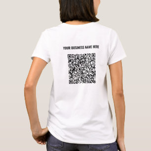 QR Code Scan and Custom Text Your Business T-Shirt