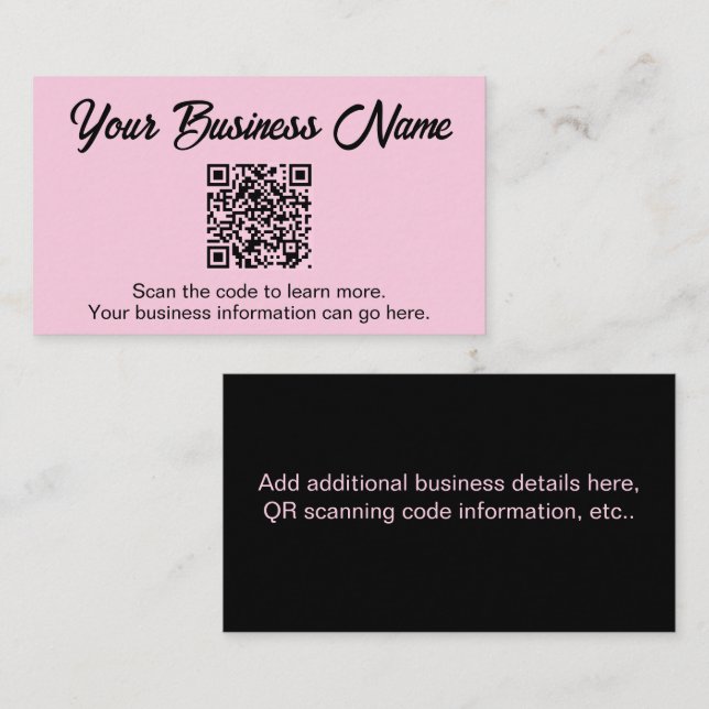 QR Code Scan Business Card (Front/Back)