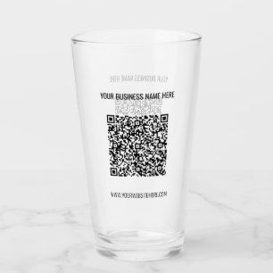 QR Code Scan Info and Custom Text Glass Template