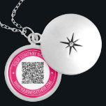 QR Code Scan Info and Text Necklace - Your Colours<br><div class="desc">Custom Colours and Font - Your QR Code or Logo / Photo Name Website or Custom Text Promotional Business or Personal Modern Stamp Design Necklace / Gift - Add Your QR Code - Image - Logo or Photo / Name - Company / Website or other Information / text - Resize...</div>