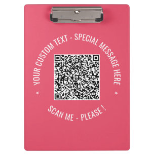 QR Code Scan Info Custom Text and Colours Clipboar Clipboard