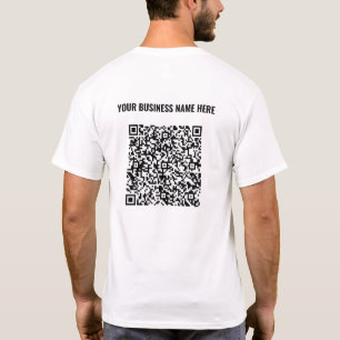 QR Code Scan Info Custom Text Business T-Shirt