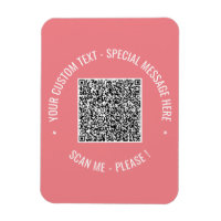  QR Code Scan Info Custom Text Colours Magnet