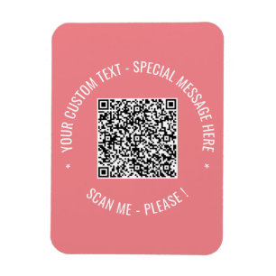 QR Code Scan Info Custom Text Colours Magnet