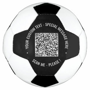 QR Code Scan Info Custom Text Colours Personalise Football