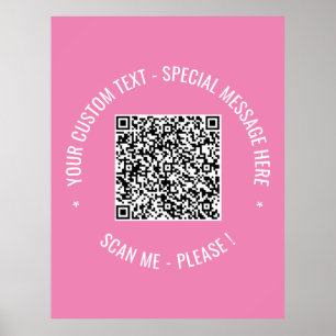 QR Code Scan Info Custom Text Colours Your Poster