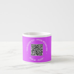 QR Code Scan Info Custom Text Espresso Cup