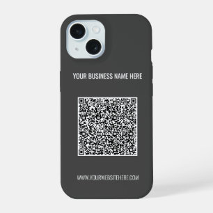 QR Code Scan Info Custom Text iPhone Case