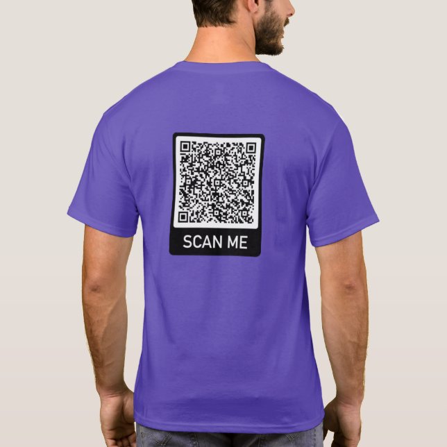 QR Code Scan Info Funny T-Shirt (Back)
