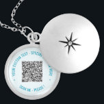 QR Code Scan Info Necklace Your Text and Colours<br><div class="desc">Choose Colours and Font - Necklaces with Your Special QR Code Info and Custom Text Personalised Modern Necklace Gift - Add Your QR Code - Image or Logo - photo / Text - Name or other info / message - Resize and Move or Remove / Add Elements - Image /...</div>