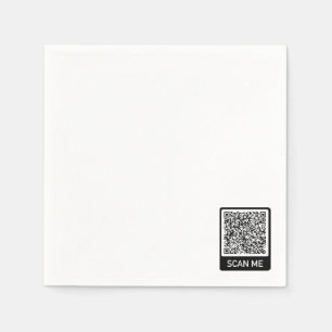 QR Code Scan Info Personalised Promotional Napkins